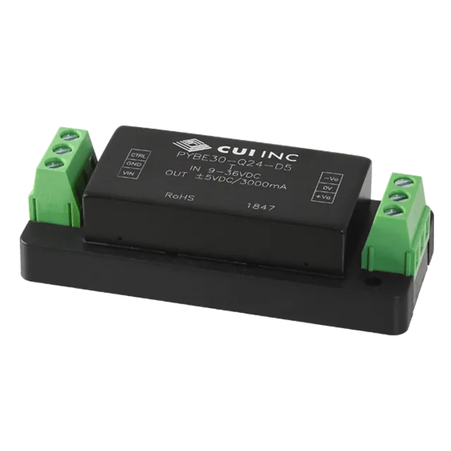 CUI Inc-PYBE30-Q48-S12-T DC/DC-Wandler und Spannungsreglermodul Module DC-DC 48VIN 1-OUT 12V 2.5A 30W 6-Pin Tray