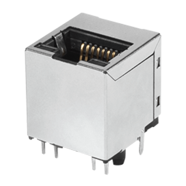 Bel Fuse-P01-0003-01 Steckverbinder, Telefon und Telekommunikation Conn RJ-45 RCP 8 POS 1.27mm Solder ST Thru-Hole 12 Terminal 1 Port