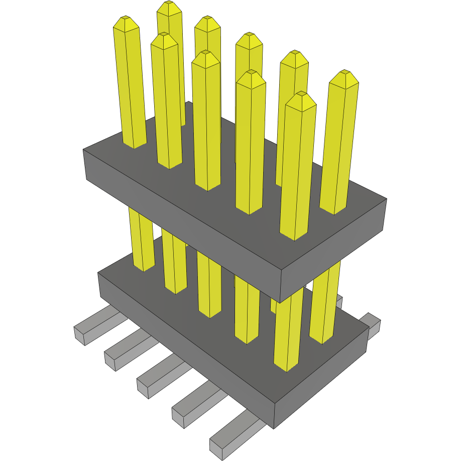 Samtec-FW-05-03-F-D-200-125 Steckverbinderleisten und Leiterplattenbuchsen Conn Board Stacker HDR 10 POS 1.27mm Solder ST Top Entry SMD FLEX STACK™ Tube