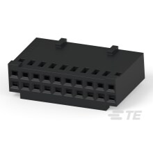 TE Connectivity-3-87977-5 Einzeladersteckverbinder, Gehäuse Conn Housing RCP 20 POS 2.54mm Crimp ST Cable Mount Black Package