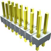 Samtec-HTSW-110-08-T-D-LA Steckverbinderleisten und Leiterplattenbuchsen Conn Unshrouded Header HDR 20 POS 2.54mm Solder RA Side Entry Thru-Hole Bulk