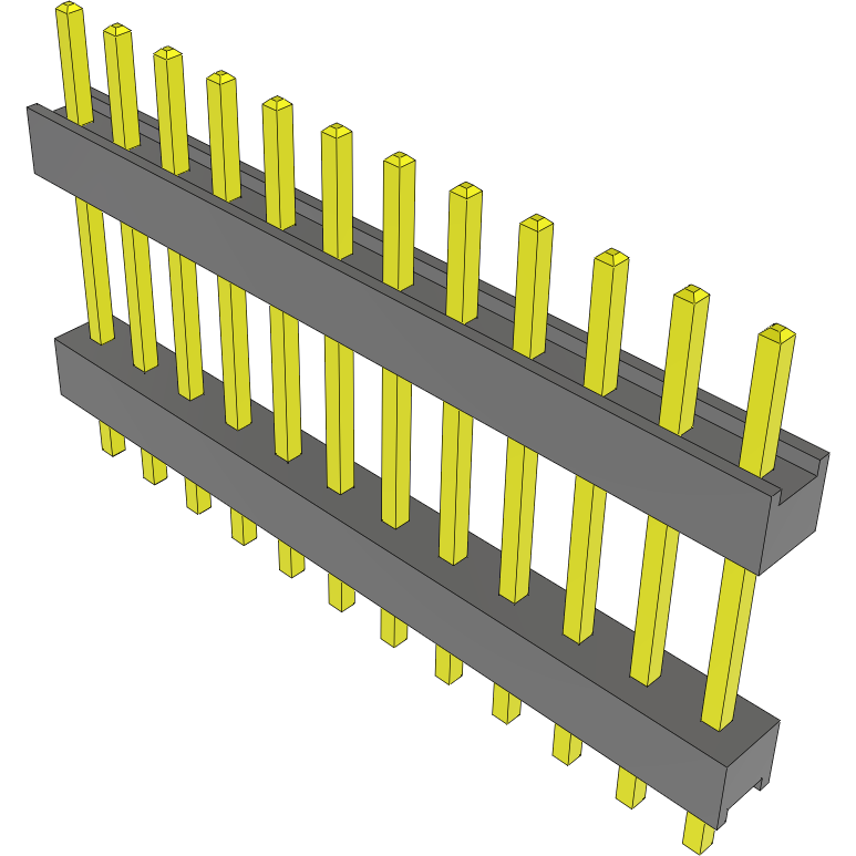 Samtec-DW-12-09-T-S-472 Steckverbinderleisten und Leiterplattenbuchsen Conn Board Stacker HDR 12 POS 2.54mm Solder ST Top Entry Thru-Hole Bulk
