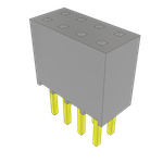 Conn Socket Strip SKT 8 POS 2.54mm Solder ST Top Entry Thru-Hole Bulk