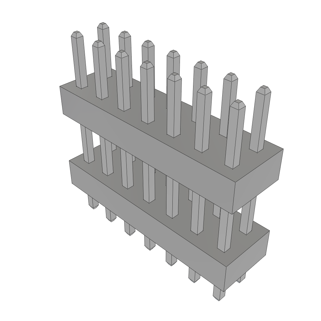 Samtec-TW-07-03-T-D-271-102 Steckverbinderleisten und Leiterplattenbuchsen Conn Board Stacker HDR 14 POS 2mm Solder ST Top Entry Thru-Hole Bulk