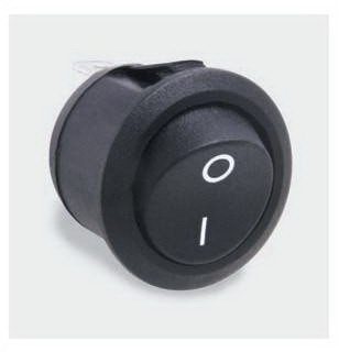 Bulgin Components PLC-R13112ABB-602AW Interruptor basculante Switch Rocker ON OFF SPST Quick Connect Round Rocker 10A 250VAC
