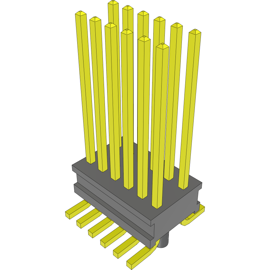 Samtec-FTR-106-57-G-D-A Cabezales del conector y receptáculos PCB Conn Unshrouded Header HDR 12 POS 1.27mm Solder ST Top Entry SMD Tube