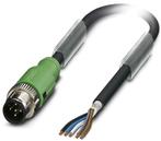 PHOENIX CONTACT-1407804 Andere Kabelbaugruppen Sensor/Actuator cable, 5-position, PUR halogen-free, black-gray RAL 7021, shielded, Plug straight M12 SPEEDCON, A-coded, on free cable end, Cable length: 1.5 m