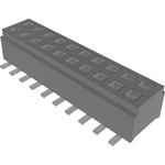 Conn Micro Socket Strip SKT 20 POS 1mm Solder ST SMD T/R