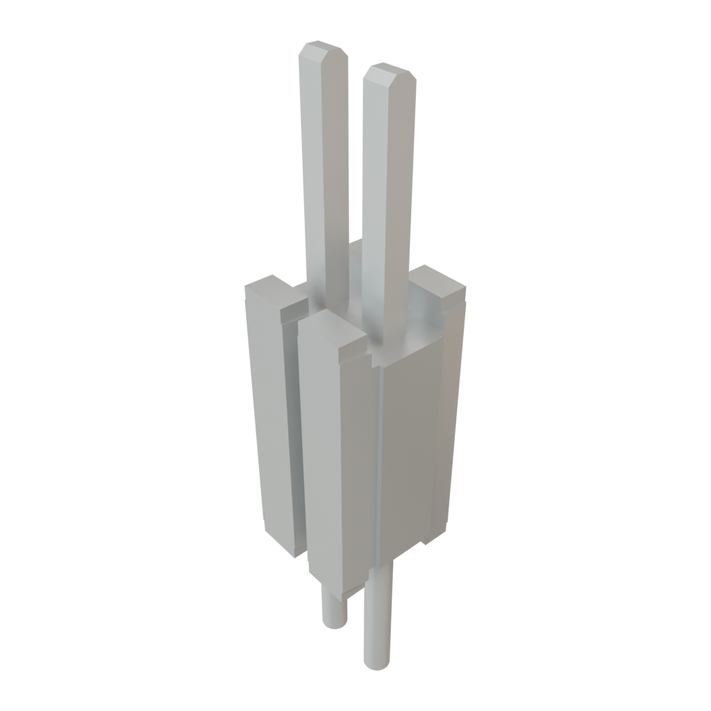 Samtec-DWM-02-01-T-S-200 连接器插头及 PCB 插座 Conn Board Stacker HDR 2 POS 1.27mm Solder ST Thru-Hole Layer