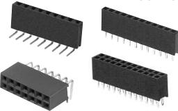 ADAM TECH-RS1-07-G Steckverbinderleisten und Leiterplattenbuchsen Conn Socket Strip SKT 7 POS 2.54mm Solder ST Thru-Hole T/R