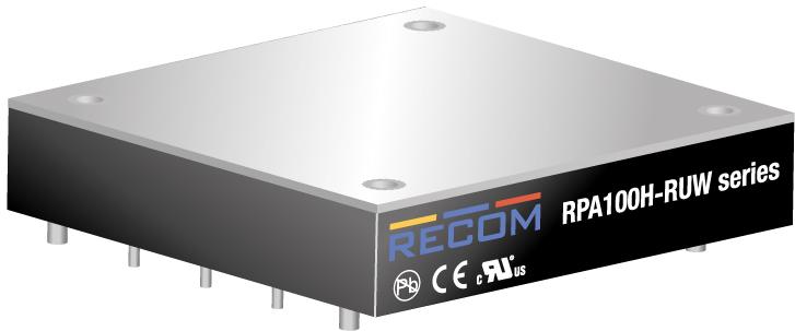 RECOM Power-RPA100H-11024SRUW/P Convertitore da DC a DC e modulo di regolazione della commutazione Module DC-DC 110VIN 1-OUT 24V 4.2A 100W 10-Pin Half-Brick Tube