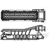 TE Connectivity-828907-1 Connector Discrete Wire Housing Conn Housing RCP 55 POS 5mm Crimp ST Cable Mount Black Carton