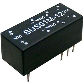 Mean Well Enterprises-SUS01N-09 DC/DC-Wandler und Spannungsreglermodul Module DC-DC 24VIN 1-OUT 9V 0.111A 1W 8-Pin DIP Tube