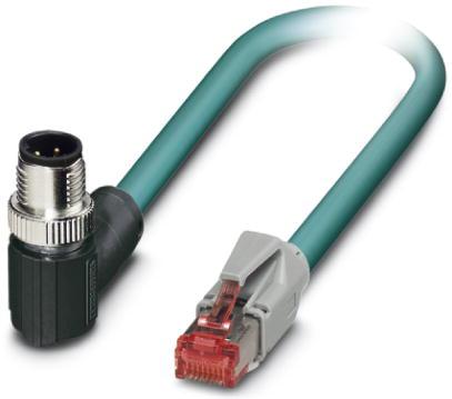 PHOENIX CONTACT-1408742 Andere Kabelbaugruppen Cable Assembly Cat 5 0.5m 26AWG M12 Circular to RJ-45 4 to 8 POS M-M
