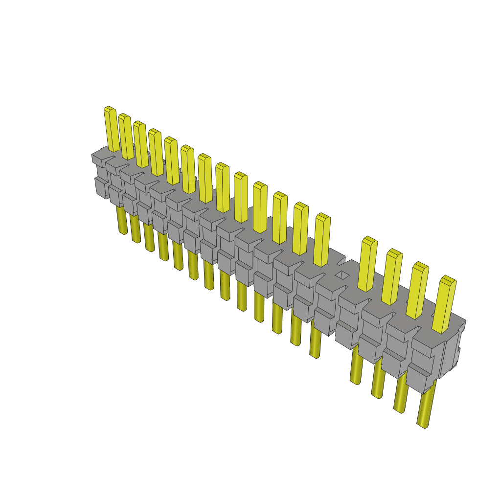 Samtec-TMS-118-02-G-S-014 Steckverbinderleisten und Leiterplattenbuchsen Conn Unshrouded Header HDR 18 POS 1.27mm Solder ST Top Entry Thru-Hole Tube