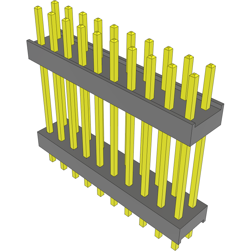 Samtec-DW-10-11-F-D-649 Connector Headers and PCB Receptacles Conn Board Stacker HDR 20 POS 2.54mm Solder ST Top Entry Thru-Hole Bulk