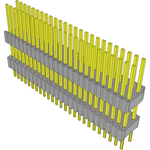 Conn Board Stacker HDR 50 POS 1.27mm Solder ST Thru-Hole Tube