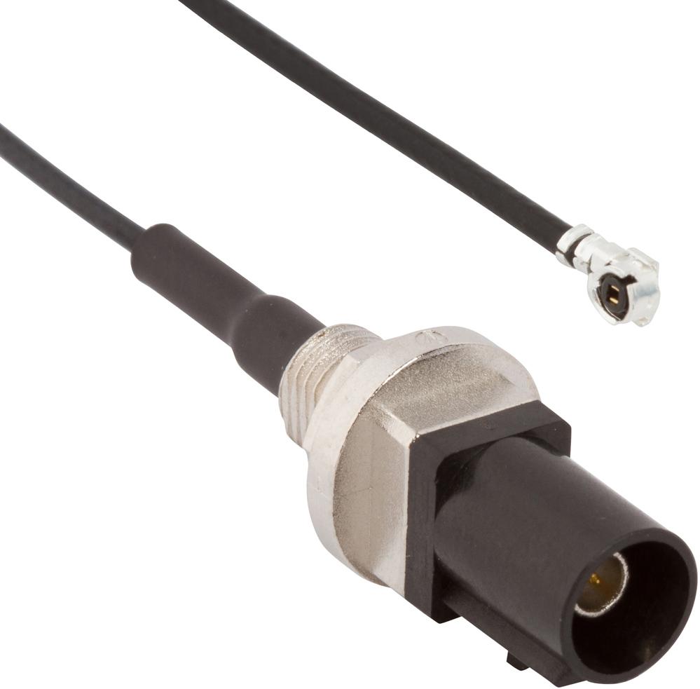 Amphenol RF-095-820-109-10A Cable Assembly Coaxial Cable Assembly 1.37mm Cable 0.1m SMB to AMC M-M Bag