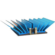 Advanced Thermal Solutions-ATS-X50310P-C1-R0 Dissipateur thermique Heat Sink Passive BGA Angle SMD Aluminum 3.3°C/W Blue Anodized