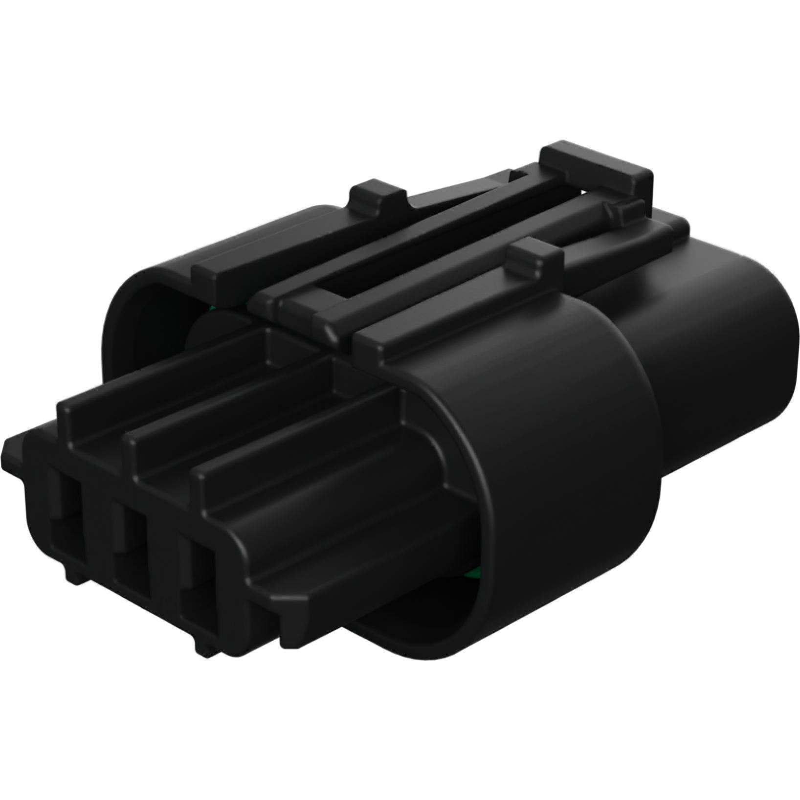 Molex-2077820003 Gaine de câblage de raccordement discret Squba 3.6 Sealed Receptacle Assembly, 3.60mm Pitch, 3 Circuits, Single Row