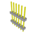 Conn Board Stacker HDR 6 POS 2mm Solder ST Top Entry Thru-Hole Bulk