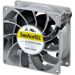 SANYO DENKI-9LG0924P1H001 Blowers and Fans DC Fan Axial Ball Bearing 24V 20.4V to 27.6V 130.6CFM 61dB 92 X 92 X 38mm Long Life/High Air Flow/High Static Pressure