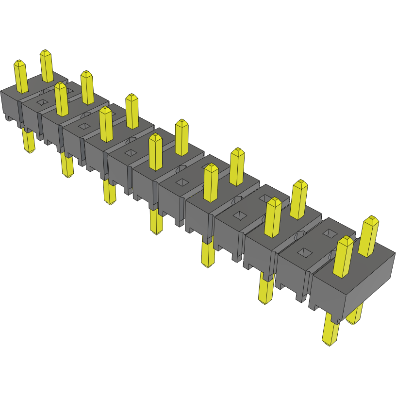 Samtec-TSW-207-05-G-D Cabezales del conector y receptáculos PCB Conn Unshrouded Header HDR 14 POS 5.08mm Solder ST Top Entry Thru-Hole Bulk