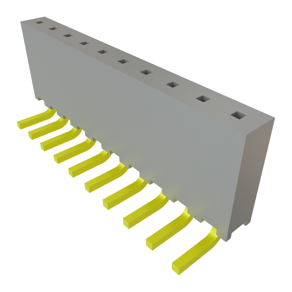 Samtec-SQT-110-01-LM-S-RA Steckverbinderleisten und Leiterplattenbuchsen Conn Socket Strip SKT 10 POS 2mm Solder RA Side Entry Thru-Hole Tube