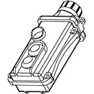 Molex-1301260243 Druckknopfschalter Two Button Single Speed Pendant, Mechanically Interlocked, 1 NO Contact Each