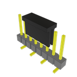 Conn Unshrouded Header HDR 8 POS 2.54mm Solder ST Top Entry SMD T/R