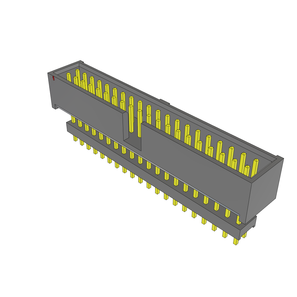 Samtec-ZSS-120-02-S-D-615 Steckverbinderleisten und Leiterplattenbuchsen Conn Elevated Shrouded Header HDR 40 POS 2.54mm Solder ST Top Entry Thru-Hole Layer