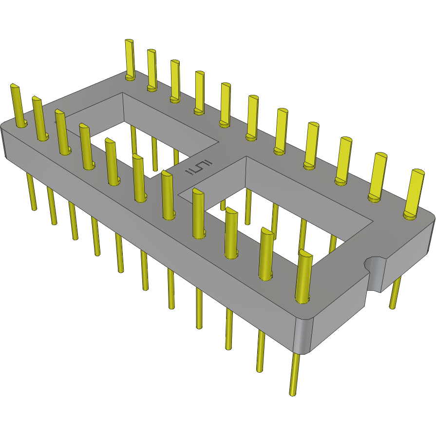 Samtec-APA-422-G-C Enchufe del conector Conn DIP Adapter HDR 22 POS 2.54mm ST Thru-Hole Bulk