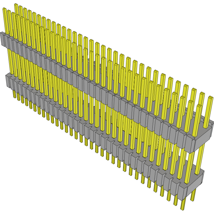 Samtec-DWM-33-59-G-D-458 Embases de raccordement et réceptacles PCB Conn Board Stacker HDR 66 POS 1.27mm Solder ST Thru-Hole Tube
