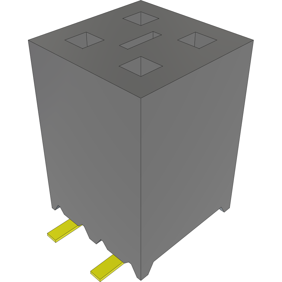 Samtec-SSM-102-S-DV Steckverbinderleisten und Leiterplattenbuchsen Conn Socket Strip SKT 4 POS 2.54mm Solder ST Top Entry SMD Tube