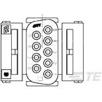 TE Connectivity-207752-3 Steckverbinder, D-Sub Conn D-Sub SKT 9 POS 1.37mm Crimp ST Cable Mount 9 Terminal 1 Port