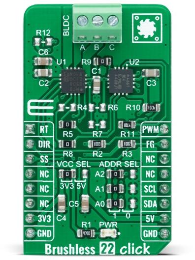 MikroElektronika-MIKROE-4995 Kit e schede di sviluppo gestione della potenza MTD6508 Motion Motor Control Click Board
