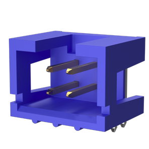 Amphenol Communications Solutions-69155-010 Steckverbinderleisten und Leiterplattenbuchsen Quickie Slimline Header, Through Hole, Double Row, 10 Positions, 2.54 mm (0.1 in.), Right Angle Header 0.76 um (30 uin) Gold Mating Plating