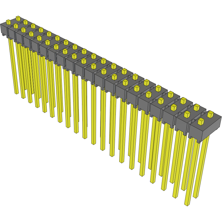 Samtec-MTSW-120-09-L-D-033 Piastre connettori e prese PCB Conn Unshrouded Header HDR 40 POS 2.54mm Solder ST Top Entry Thru-Hole Bulk