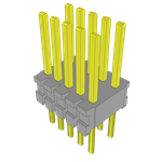 Conn Unshrouded Header HDR 10 POS 1.27mm Solder ST Top Entry Thru-Hole Bulk