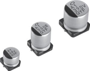 Nichicon-GYF1H181MCW1GS Aluminium-Polymer-Kondensator Cap Aluminum Polymer Hybrid 180uF 50VDC 20%( 10 X 10mm) SMD 0.028 Ohm 2A 4000h 125°C Automotive AEC-Q200