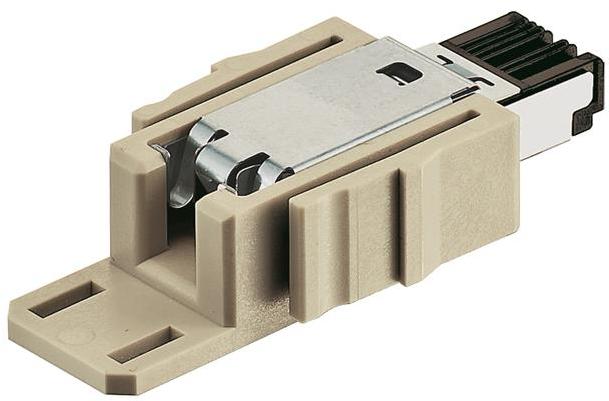 HARTING Technology Group-09454001100 Connector Telephone and Telecom Conn RJ-45 PL 4 POS Crimp ST Cable Mount 4 Terminal 1 Port Han® Cat 5