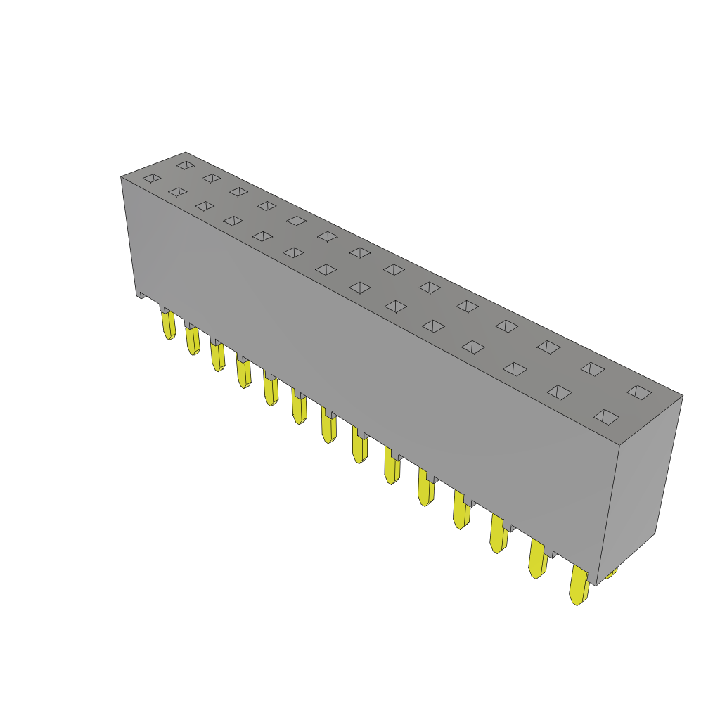 Samtec-SSW-114-06-G-D Steckverbinderleisten und Leiterplattenbuchsen Conn Socket Strip SKT 28 POS 2.54mm Solder ST Top Entry Thru-Hole Bulk