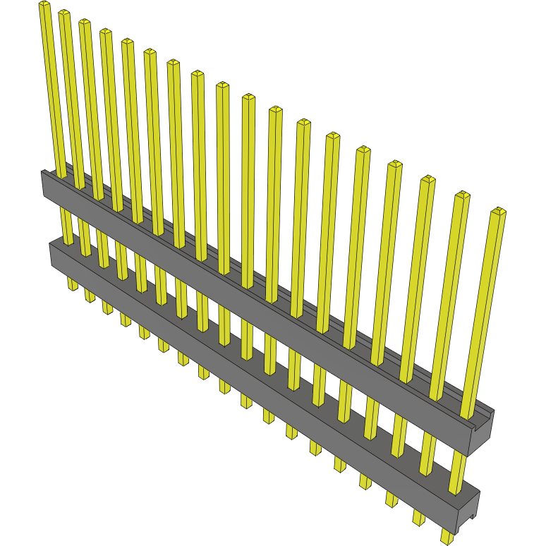 Samtec-DW-18-20-L-S-400 Steckverbinderleisten und Leiterplattenbuchsen Conn Board Stacker HDR 18 POS 2.54mm Solder ST Top Entry Thru-Hole Bulk