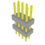Conn Board Stacker HDR 8 POS 2mm Solder ST Top Entry Thru-Hole Bulk