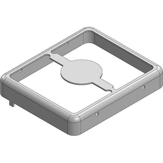 Masach Tech-MS250-10F-NS null 25 x 21 x 4mm Two-piece Drawn-Seamless RF Shield/EMI Shield FRAME (Nickel-Silver)