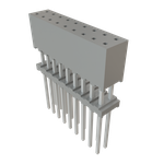 Conn Elevated Socket SKT 18 POS 2mm Solder ST Top Entry Thru-Hole Layer