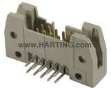 HARTING-09185647923 Steckverbinderleisten und Leiterplattenbuchsen Conn Shrouded Header (4 Sides) HDR 64 POS 2.54mm Solder RA Side Entry Thru-Hole Carton