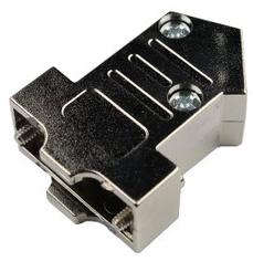 Assmann WSW components, Inc-ACOV-SUB-15MB37 Backshells Hood 45° 15 Shell Size Nickel Zinc Die Cast