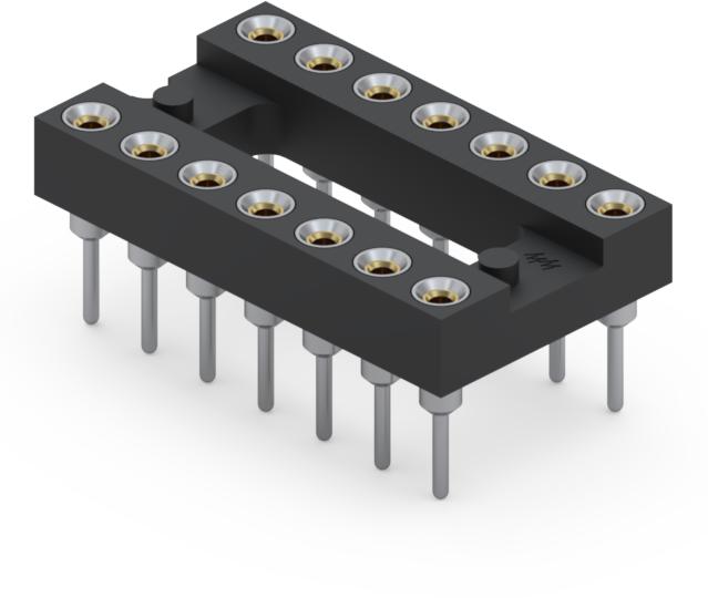 Mill-Max-110-43-314-41-001000 Steckverbinder, Buchsen Conn DIP Socket SKT 14 POS 2.54mm Solder ST Thru-Hole Tube