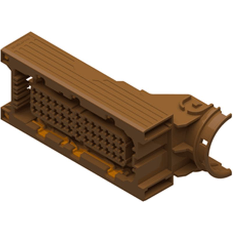 Delphi-33111402 Einzeladersteckverbinder, Gehäuse Conn Housing F 39 POS Crimp RA Cable Mount Brown